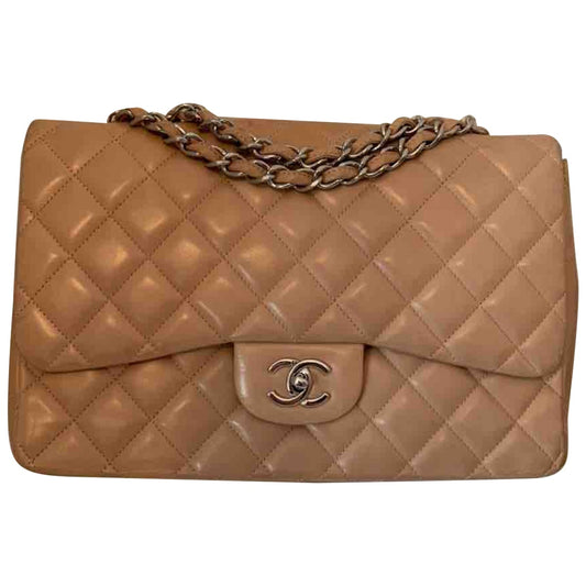 timeless/classique beige leather handbag Classic