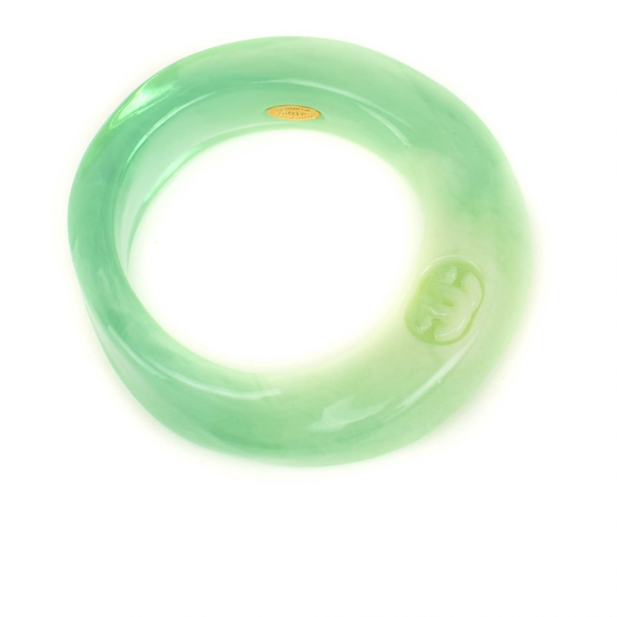 Chanel cc green plastic bracelets Jewelry