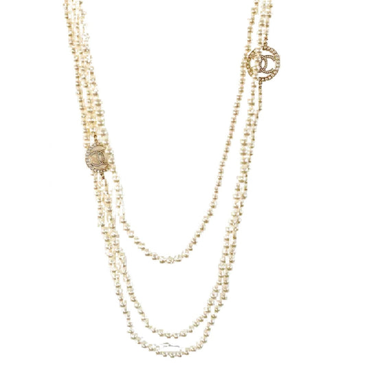 Chanel baroque gold pearl necklaces Jewelry
