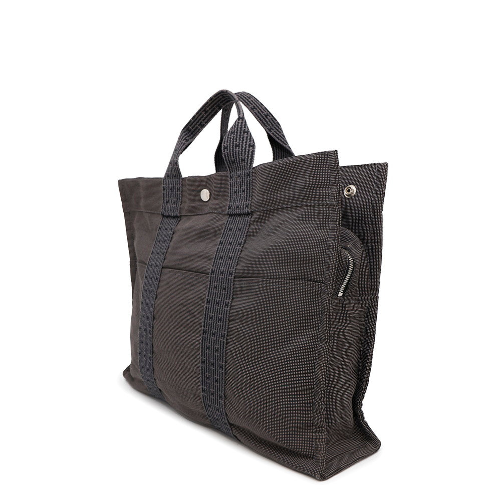 Her Line Tote Gray Size Mm Handbag Canvas Nylon Tote Bag
