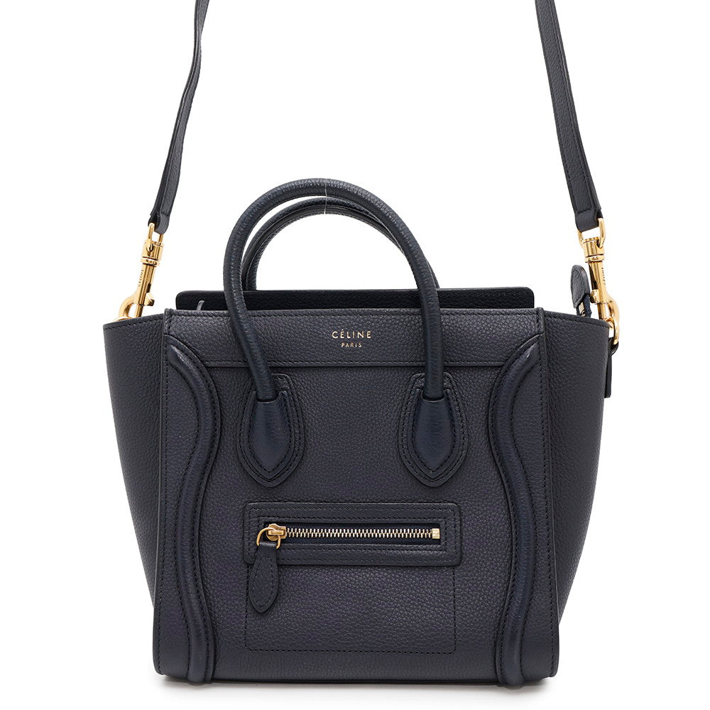 Luggage Shopper Navy Size Nano Handbag Leather Travel Bag