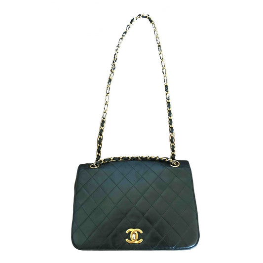 black leather handbag Smooth