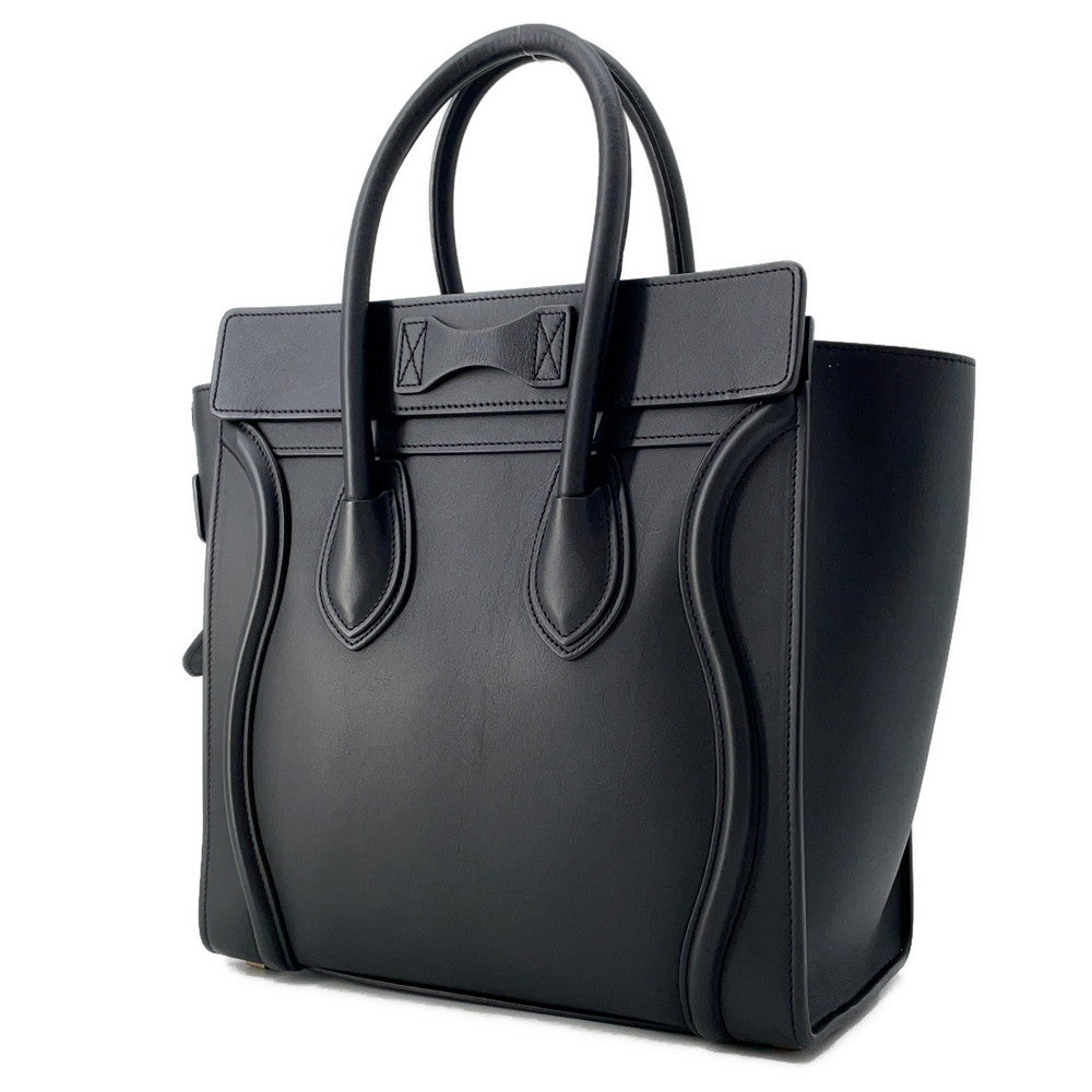 Luggage Shopper Size Micro Handbag Leather Black Travel Bag