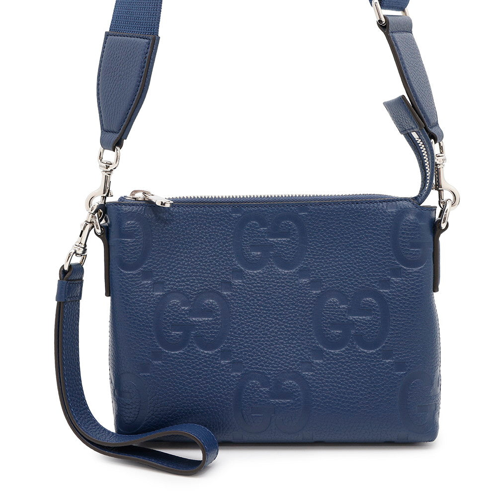 Gucci Jumbo Messenger Bag Blue761747 Leather Travel Bag