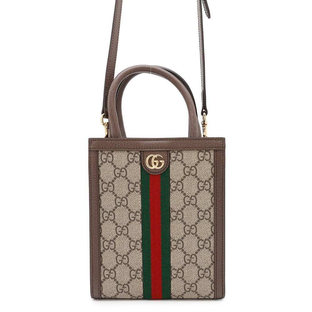 Gucci GG Supreme Ophidia 2WAYHandbag Beige772317 Leather Brown