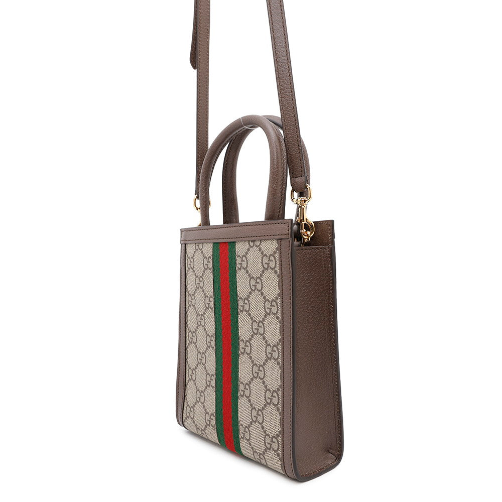 Gucci GG Supreme Ophidia 2WAYHandbag Beige772317 Leather Brown
