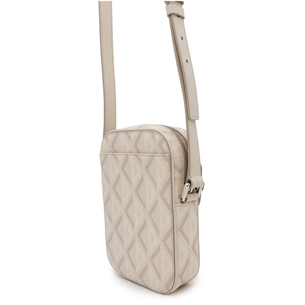 Dior Hit The Road Vertical Pouch Cddiamond Esca Leather White Travel Bag