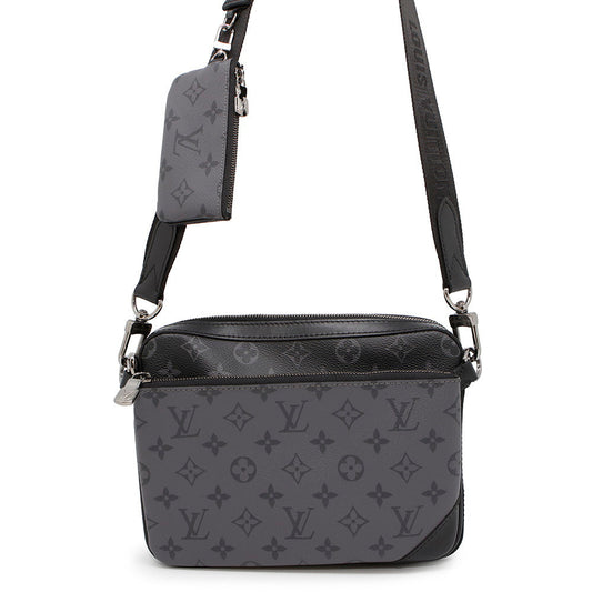 Louis Vuitton Trio Messenger NoirM69443 Eclipse Reverse Monogram Crossbody Bag