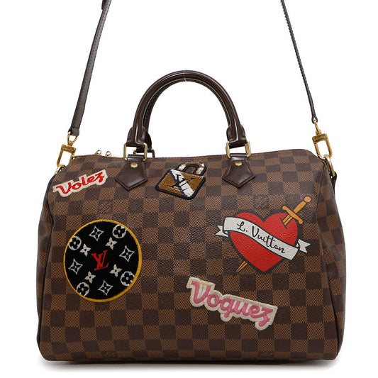 Louis Vuitton Speedy Bandouliere RedN40060 Ebene Canvas Damier Handbag