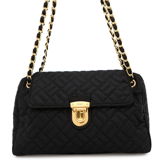 Prada Shoulder Bag ? BlackBR4965 Nylon Quilted