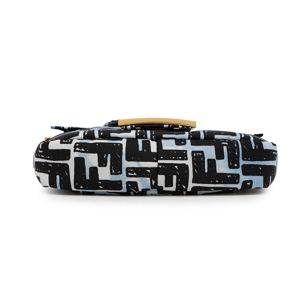 Fendi Joshua Vidas Collaboration Zucca Baguette 2Way Shoulder Bag Nylon Blue Mini