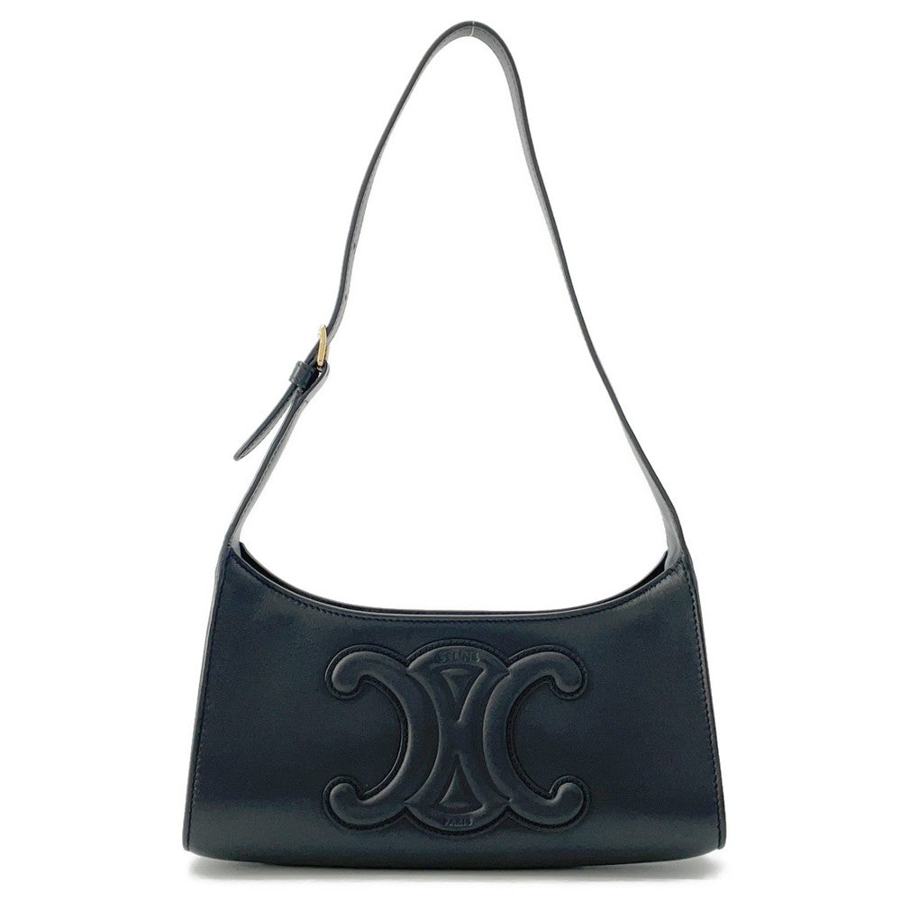 Cuir Triomphe One Shoulder Bag Du . Leather Black