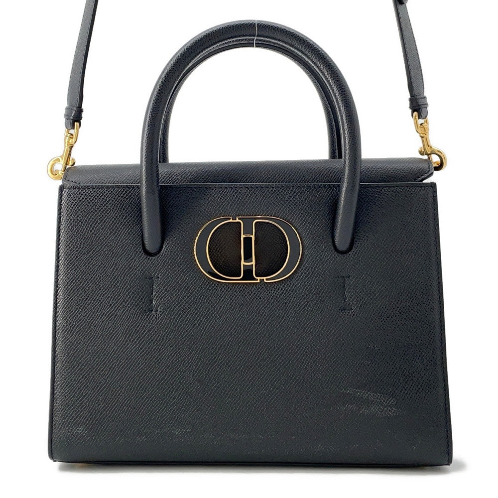 Dior Montaigne Saint Honore Way Handbag Size Leather Black Travel Bag