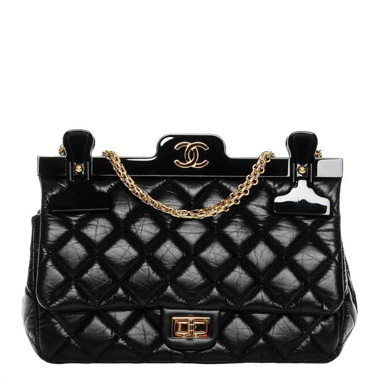 2.55 black leather handbag Elegant