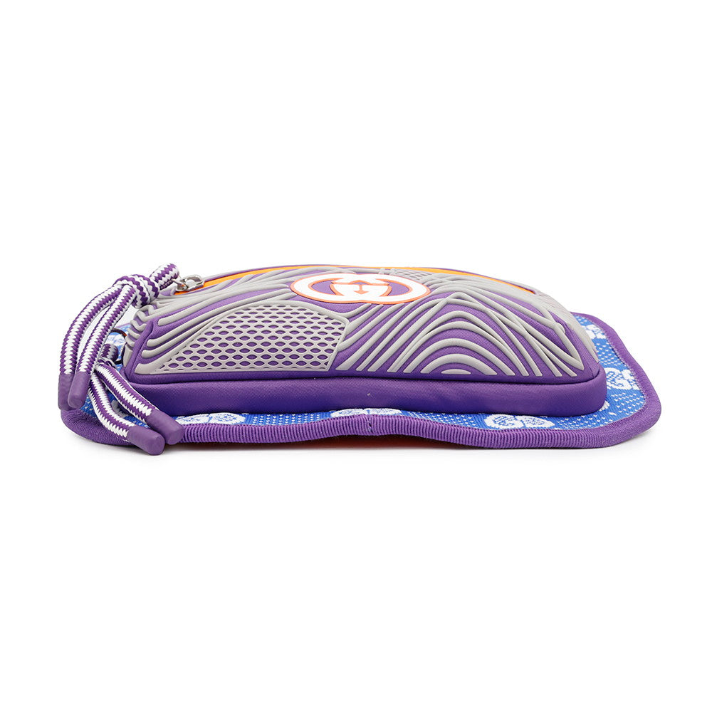 Gucci Ggnylon Belt Bag Purple Orange752102 Rubber Blue Accessory