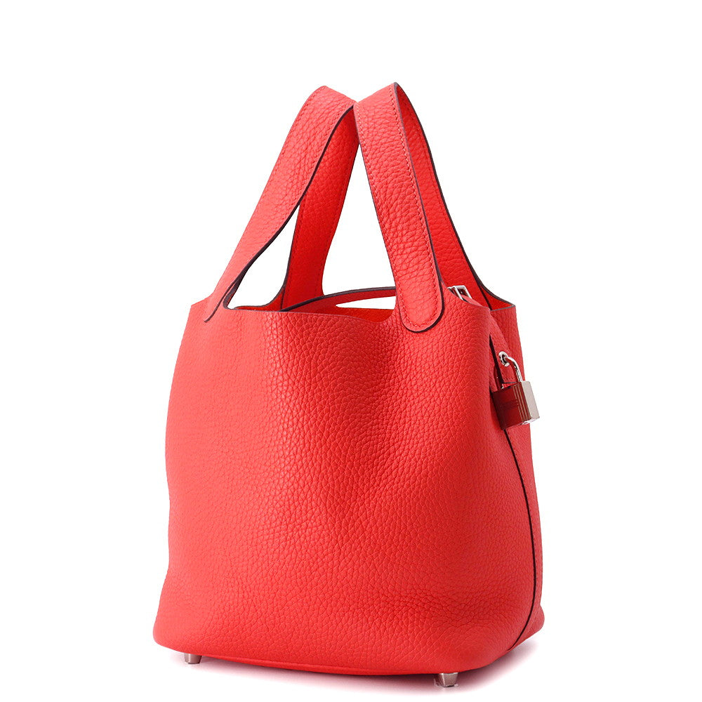 Picotin Lock Rose Texas Taurillon Clemence Size Travel Bag