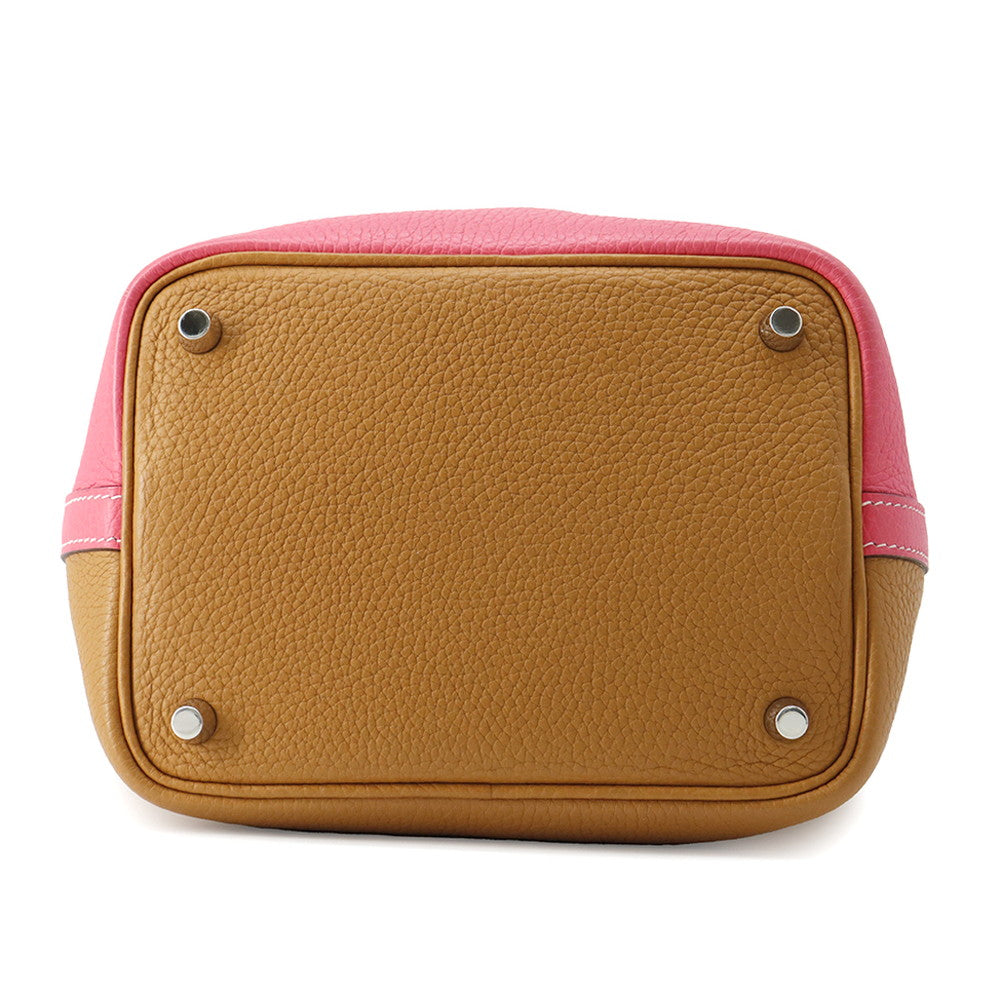 Picotin Lock Casaque Sesame Rose Azalee Taurillon Travel Bag
