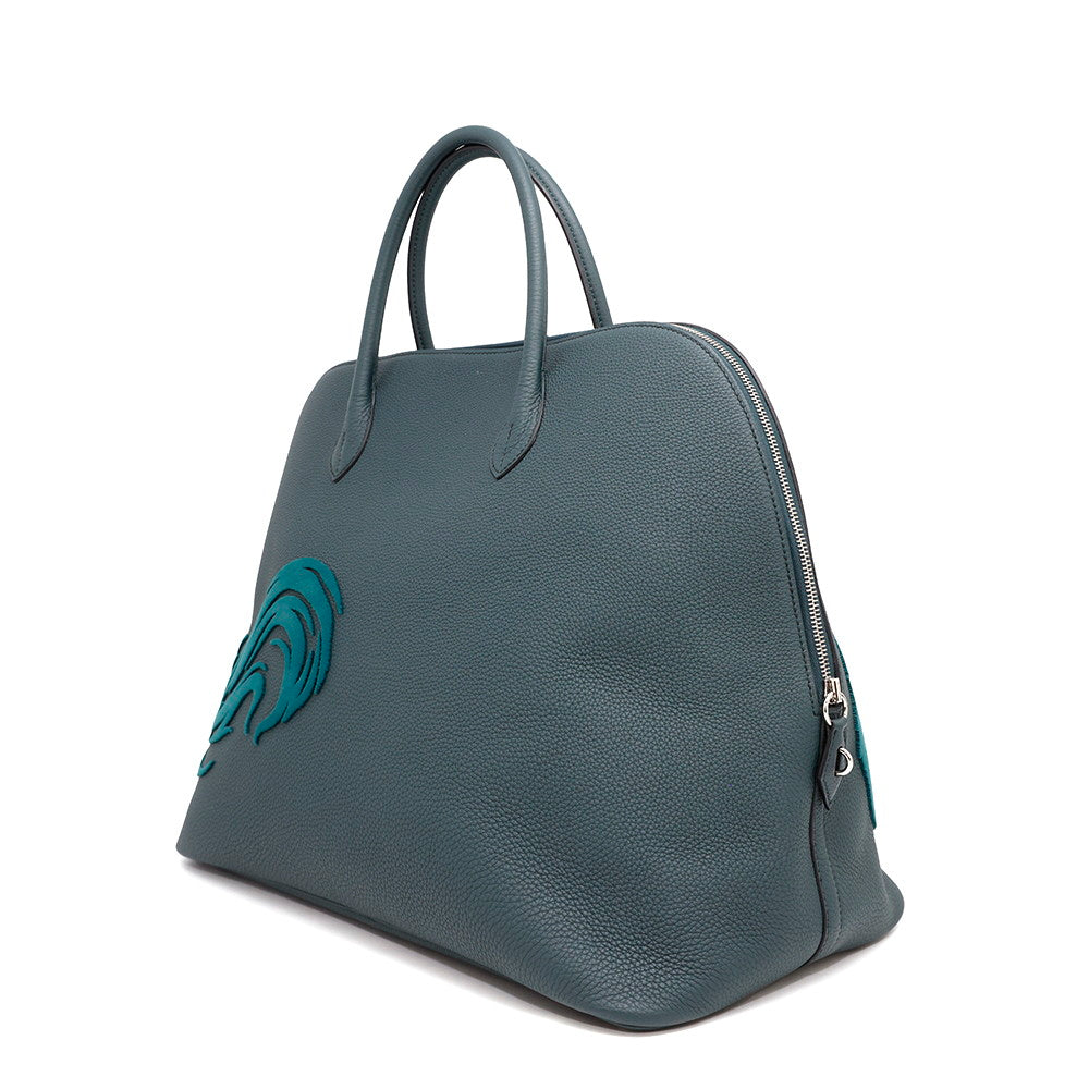 Bolide Chimeres Dragon Vert Shipley Togo Velvet Leather Travel Bag