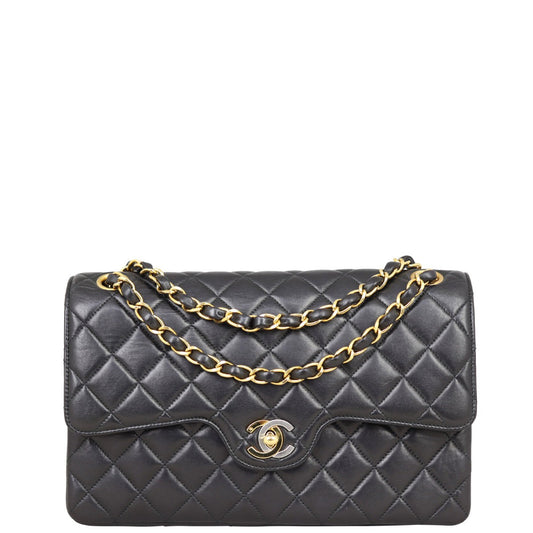 Chanel Two Tone CC Double Handbag Medium Flap