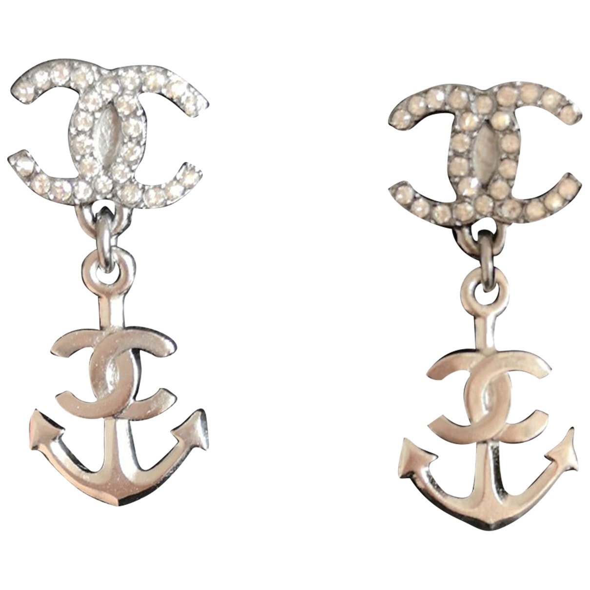 cc silver metal earrings Jewelry Heritage