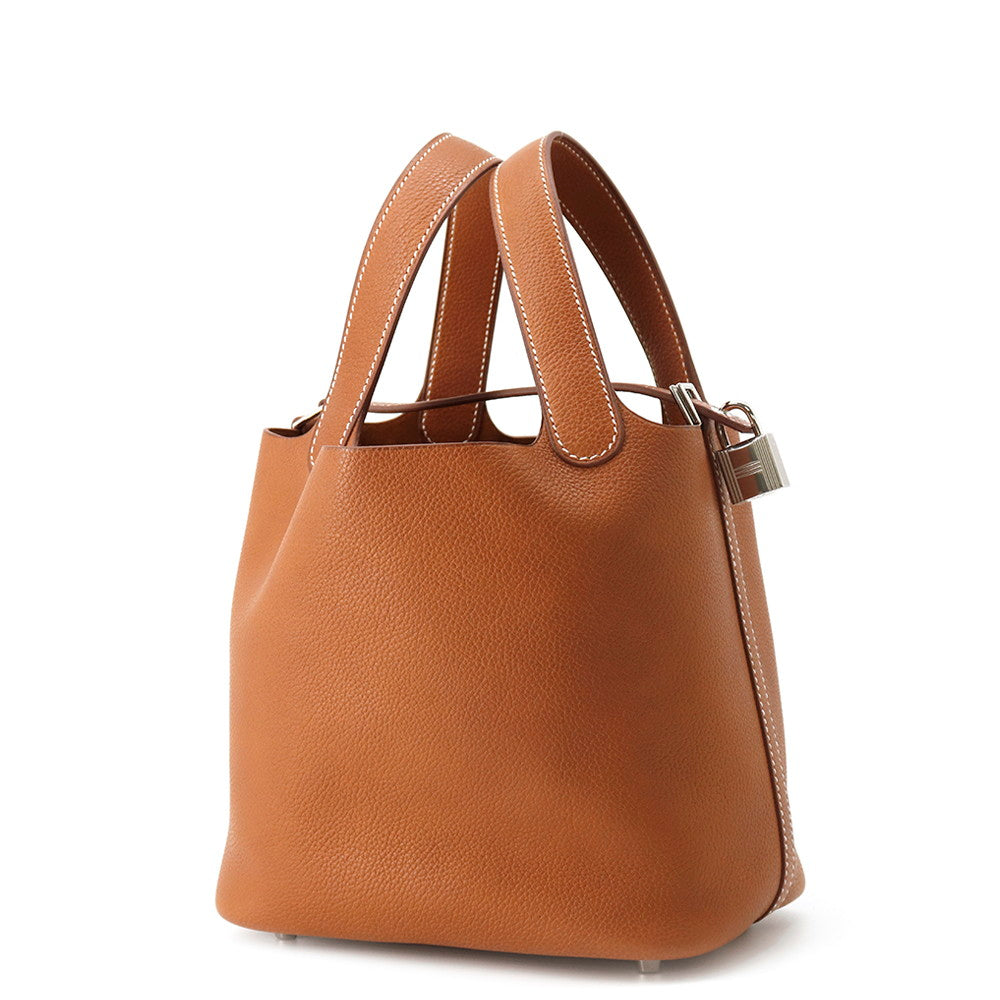 Picotin Lock Fauve Barenia Fauve Size Pm Leather Travel Bag