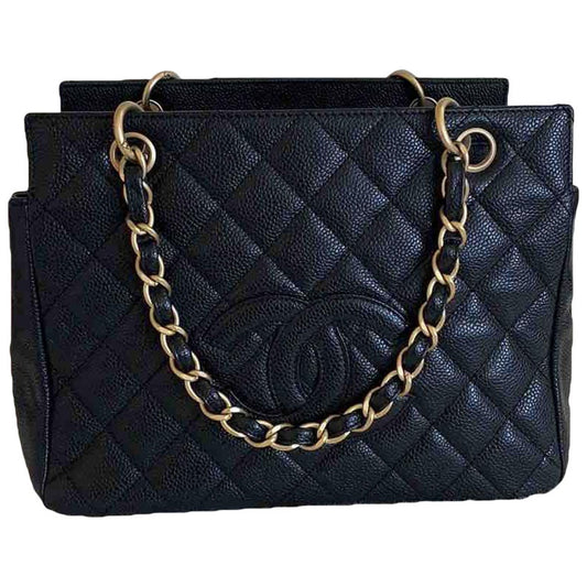 petite shopping tote black leather handbag Refined
