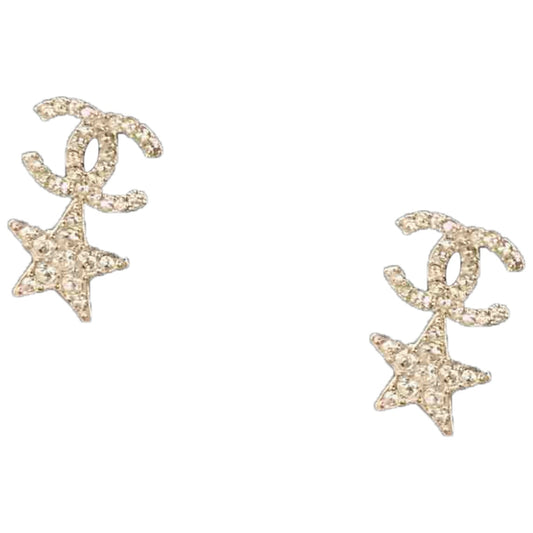 cc silver crystal earrings Jewelry Classic
