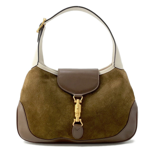 Gucci Jackie Leather Suede Brown Shoulder Bag