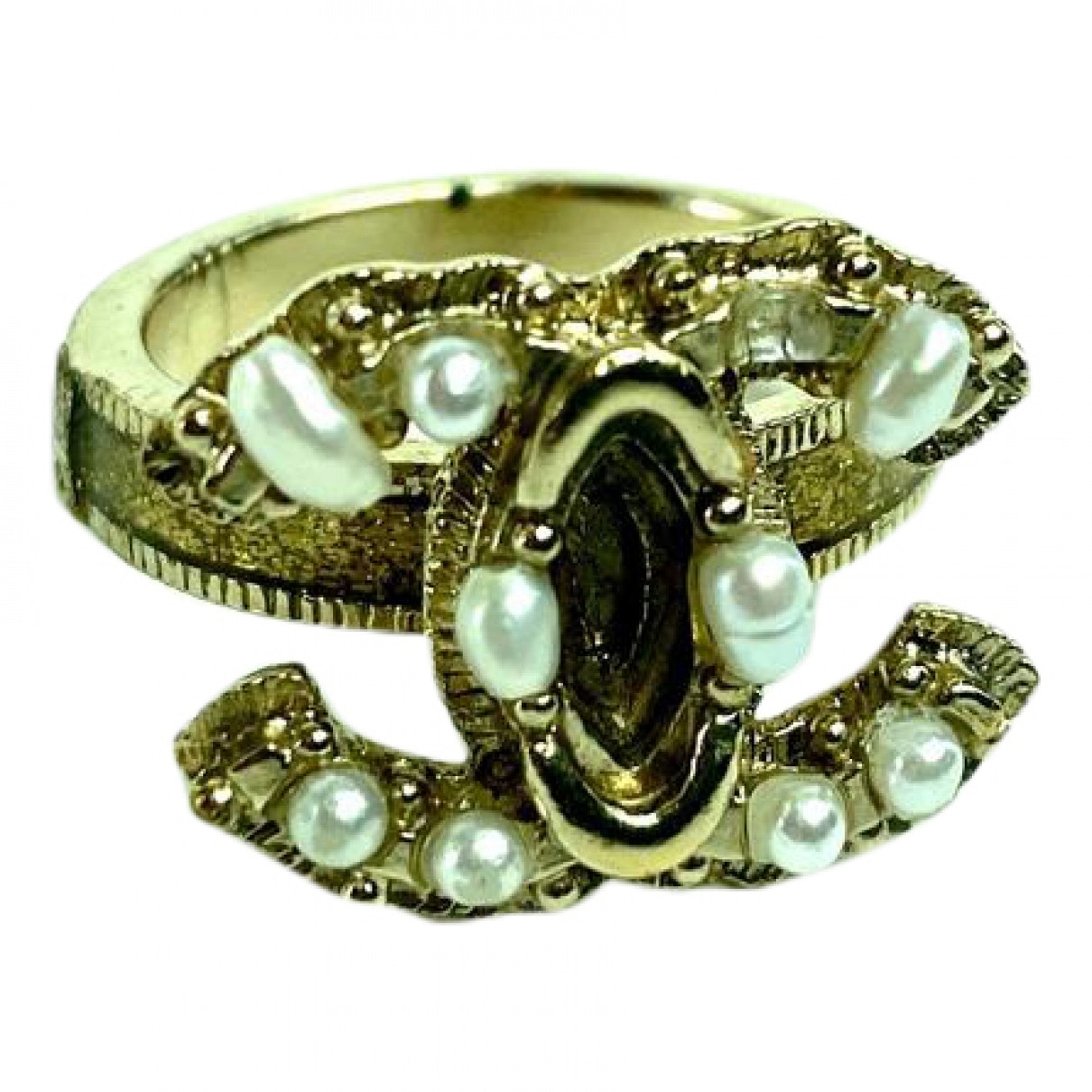 Chanel cc gold pearl rings Jewelry