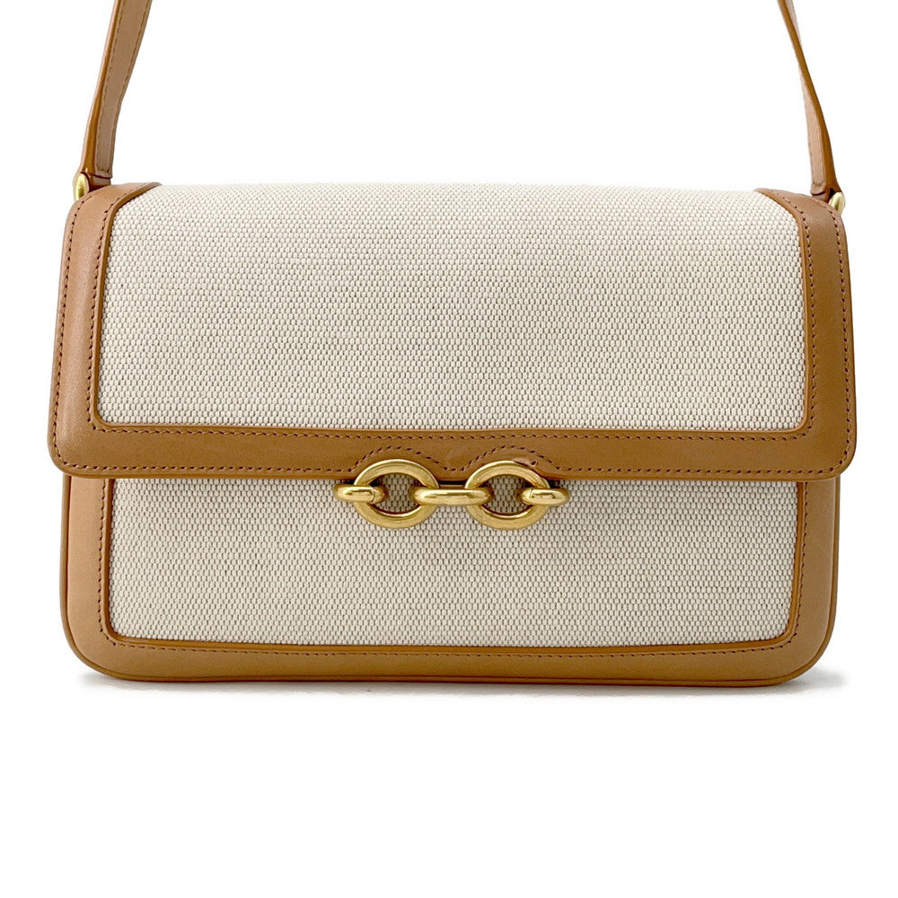 Saint Paris Le Maillon Shoulder Bag Ivory729547 Leather Canvas