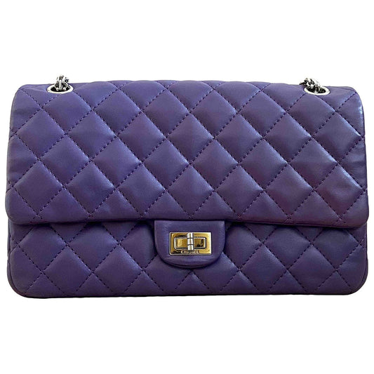 timeless/classique purple leather handbag Signature
