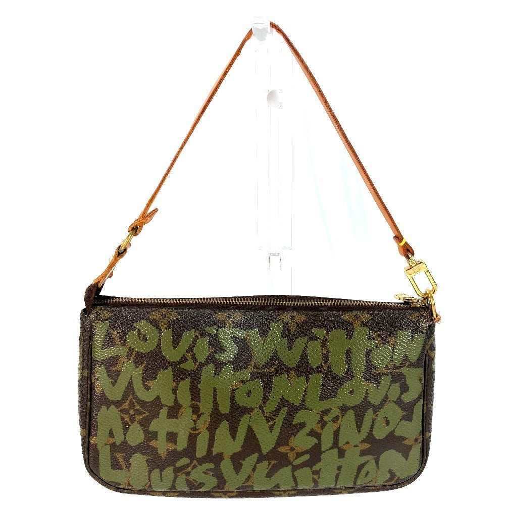 Louis Vuitton M92191 MonogramGraffitiCanvas graffiti Pochette Accessoires Khaki Shoulder Bag