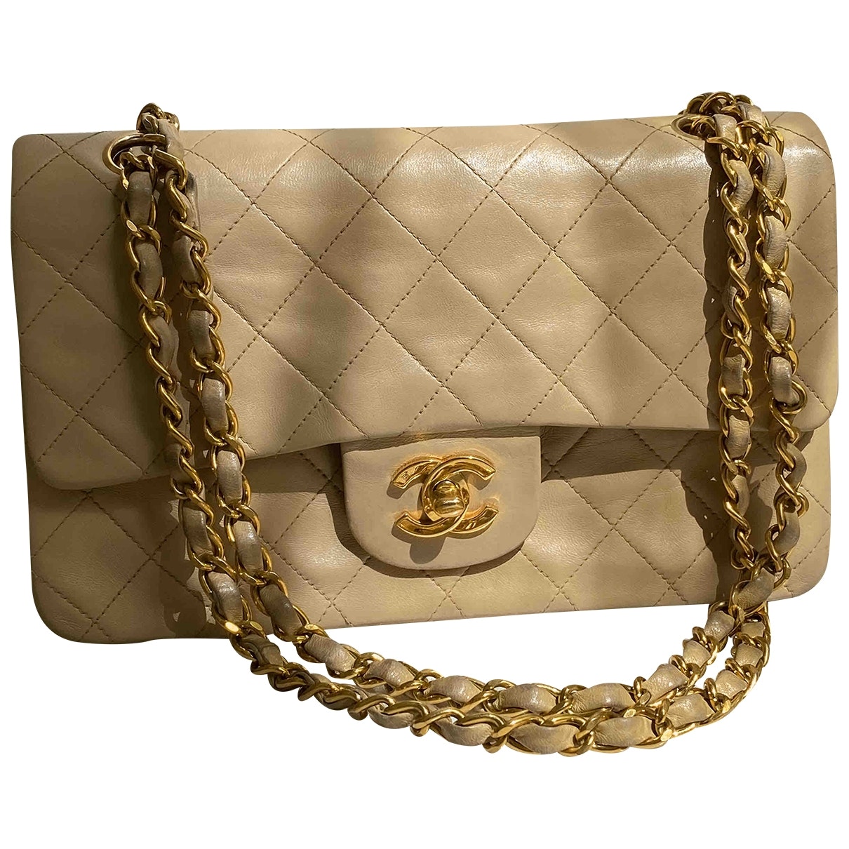 timeless/classique beige leather handbag Heritage