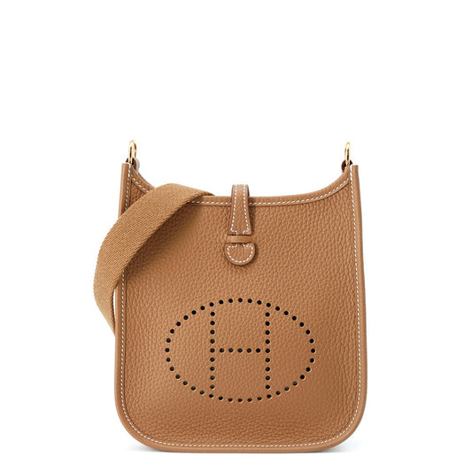 Evelyne Long Amazon Taurillon Clemence Size Tpm Gold Travel Bag