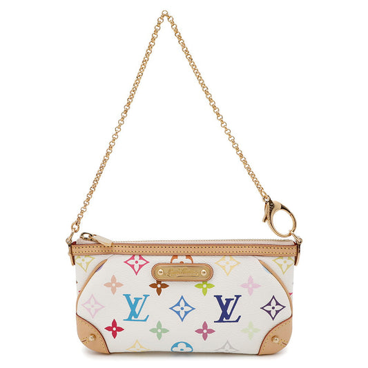 Louis Vuitton Pochette・Milla BlancM60096 ・ Monogram Multicolor Clutch Bag