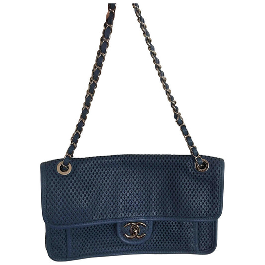 timeless/classique blue leather handbag Heritage