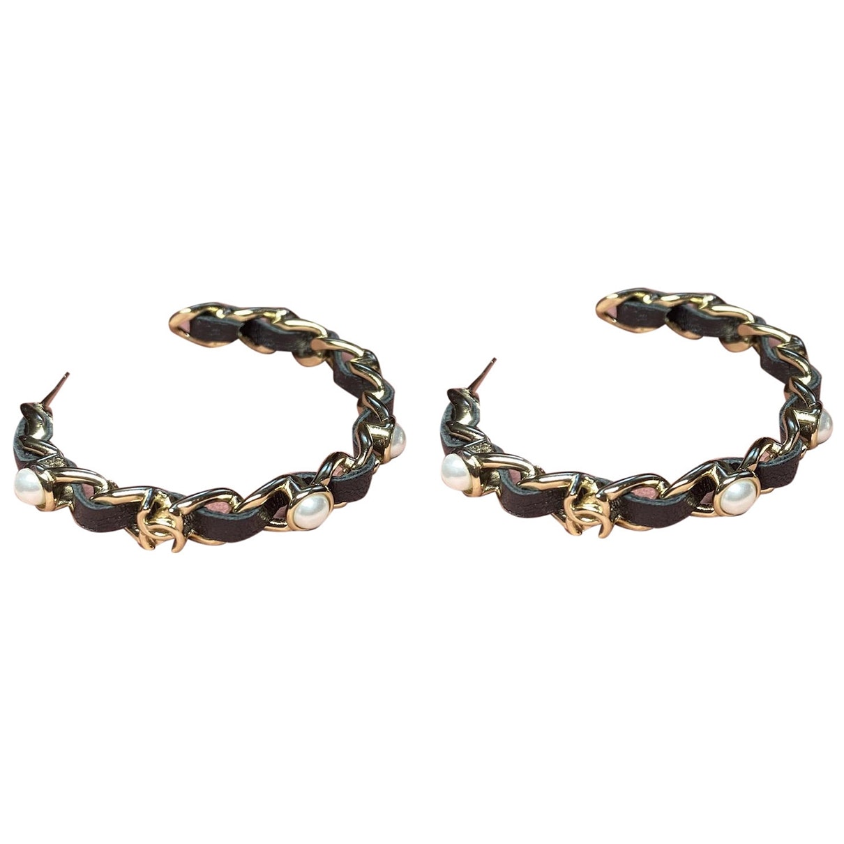 cc gold metal earrings Jewelry Compact
