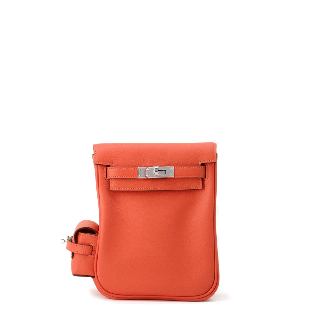 Kelly Jump Orange Field Swift Handbag Leather Travel Bag