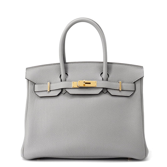 Birkin Gris Mouette Togo Size Handbag Leather Travel Bag