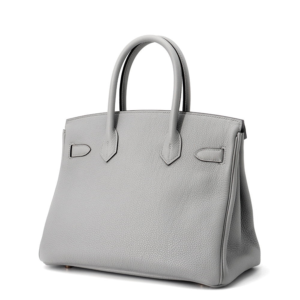 Birkin Gris Mouette Togo Size Handbag Leather Travel Bag