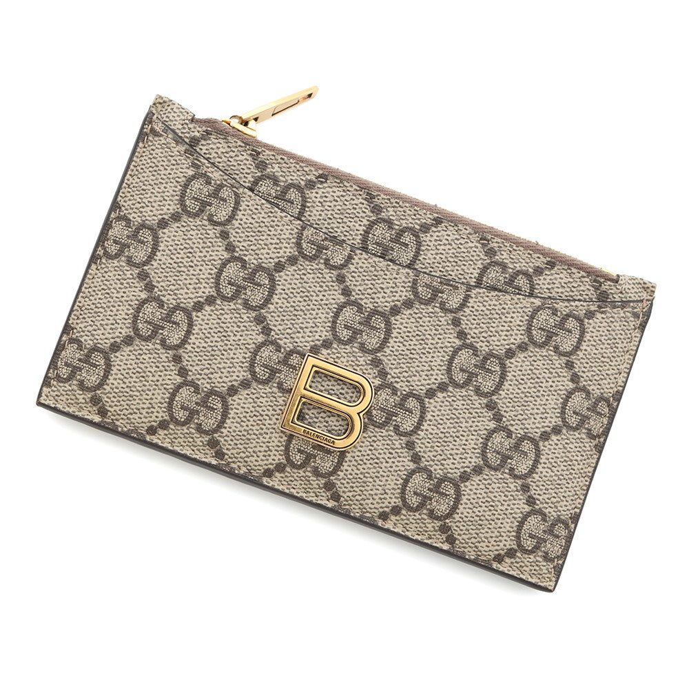 Gucci Collaboration Hacker Project B Coin Leather Logo Wallet Case