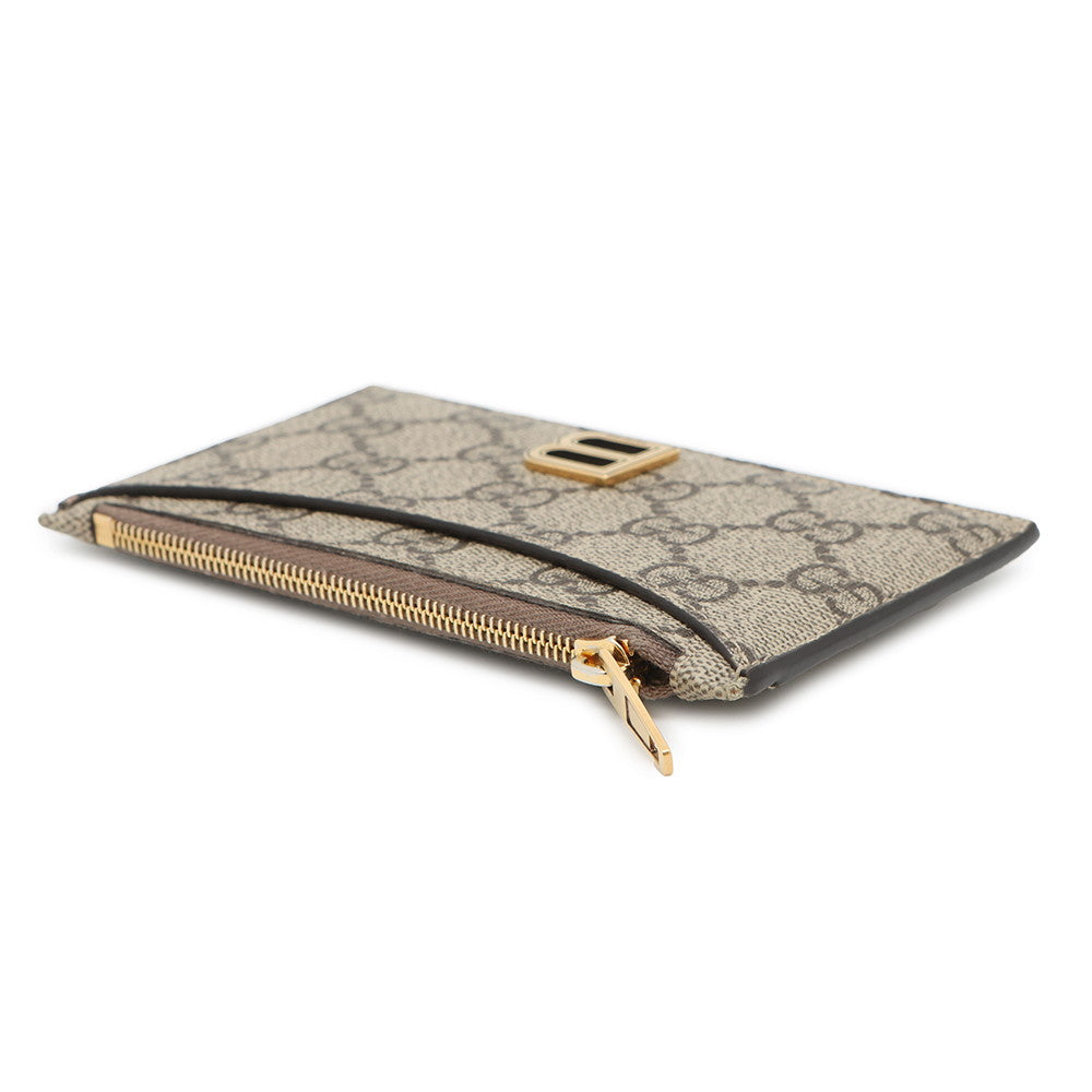 Gucci Collaboration Hacker Project B Coin Leather Logo Wallet Case