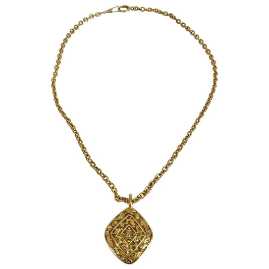 Chanel gold metal long necklaces Jewelry