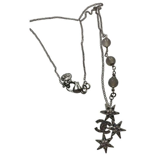 Chanel silver metal necklaces Jewelry