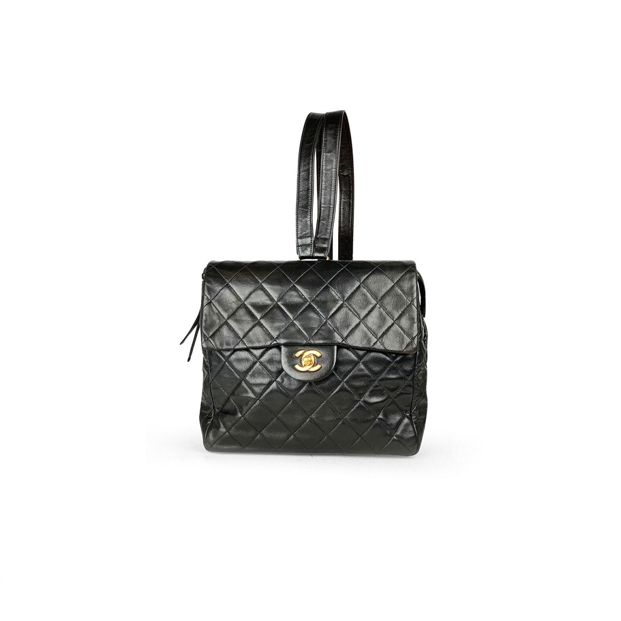 Chanel timeless/classique black leather backpacks Bag