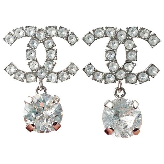 cc silver metal earrings Jewelry Daily