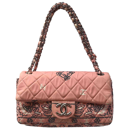 timeless/classique pink cloth handbag Signature