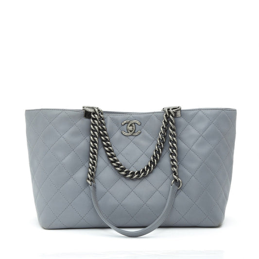 timeless/classique grey leather handbag Signature