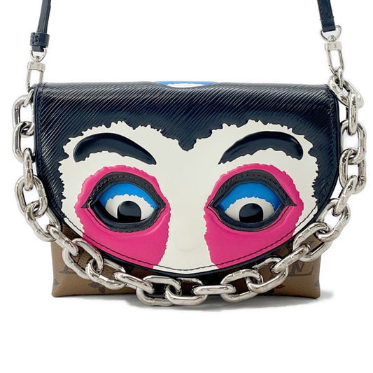 Louis Vuitton Pochette Kabuki Mask Marron FuchsiaM43495 Monogram Epi Canvas Leather Clutch Bag