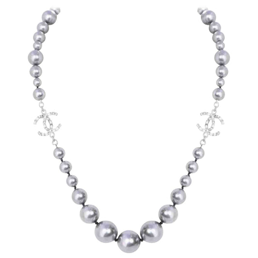 Chanel cc grey metal necklaces Jewelry